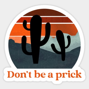 Retro sunset cactus desert Sticker